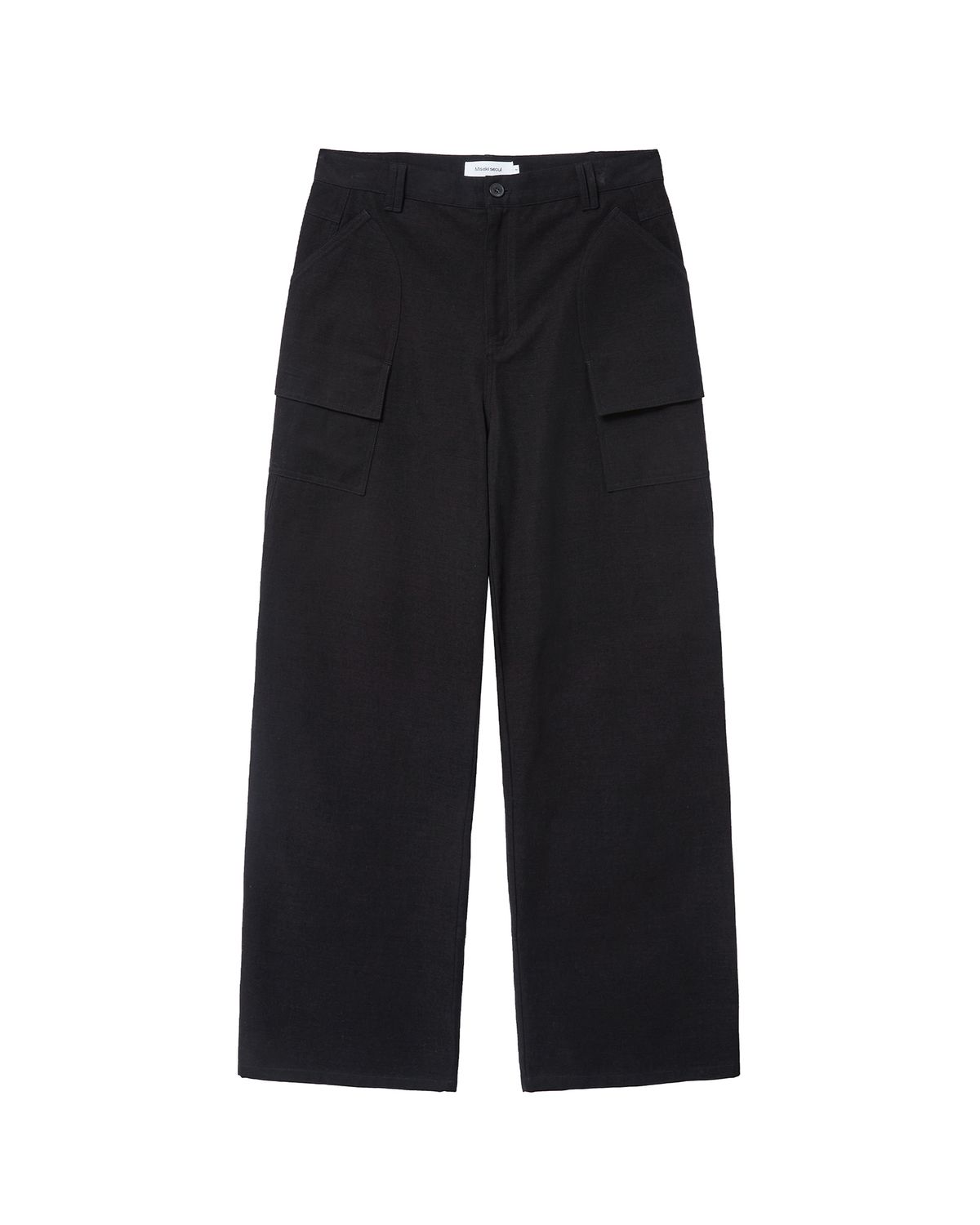 미세키서울 맨(MISEKISEOUL MEN) Big flap pocket pants BLACK