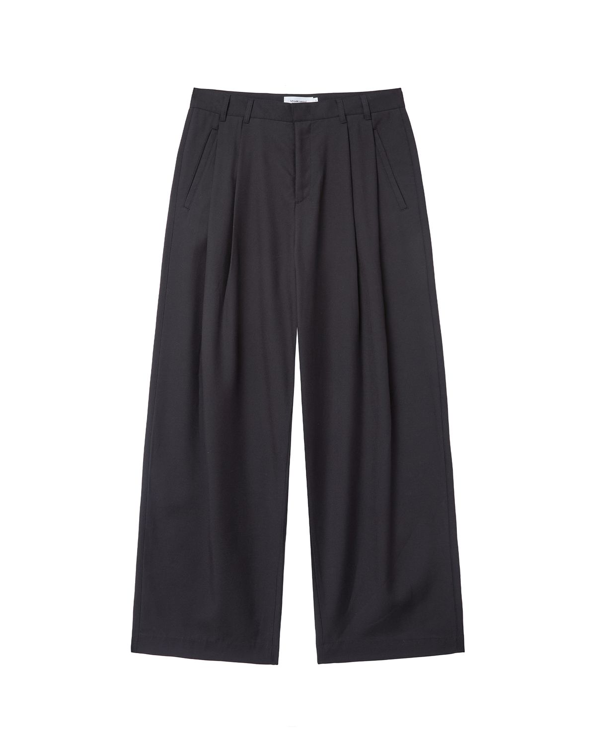 미세키서울 맨(MISEKISEOUL MEN) Two tuck wide pants BLACK