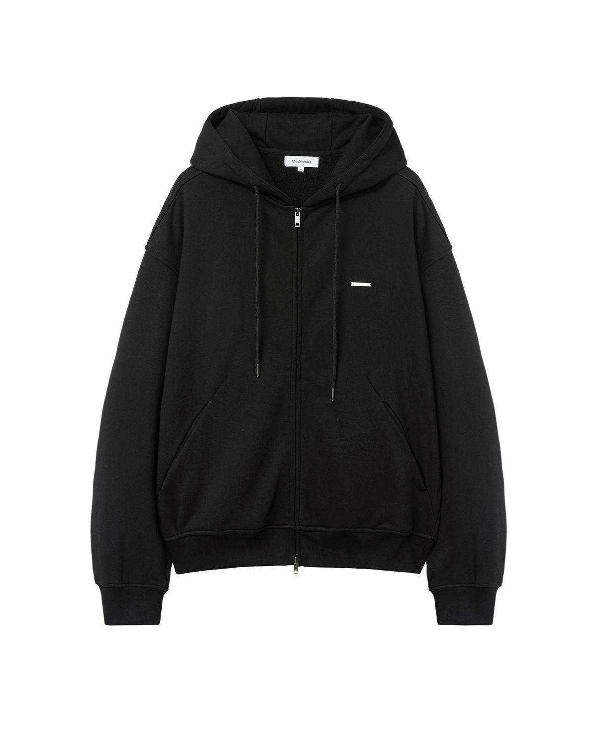 미세키서울 맨(MISEKISEOUL MEN) Invisible pocket full zip-up hoodie BLACK