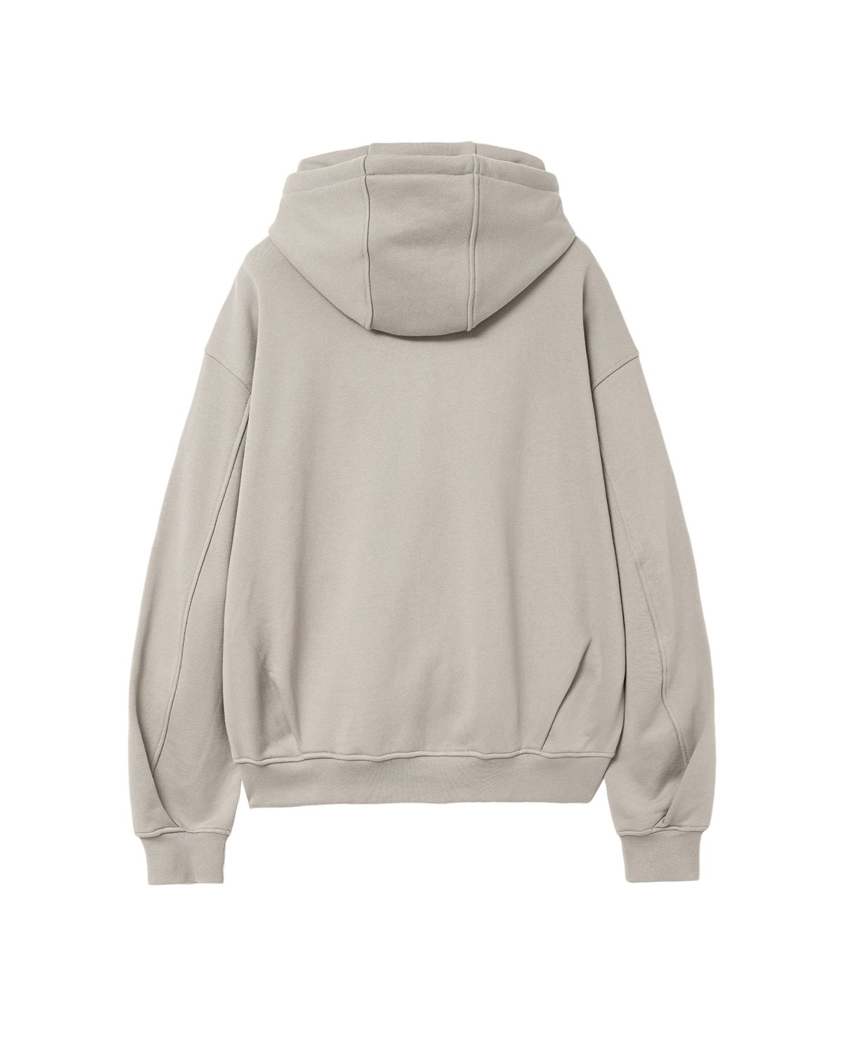 미세키서울 맨(MISEKISEOUL MEN) Invisible pocket full zip-up hoodie BEIGE GREY