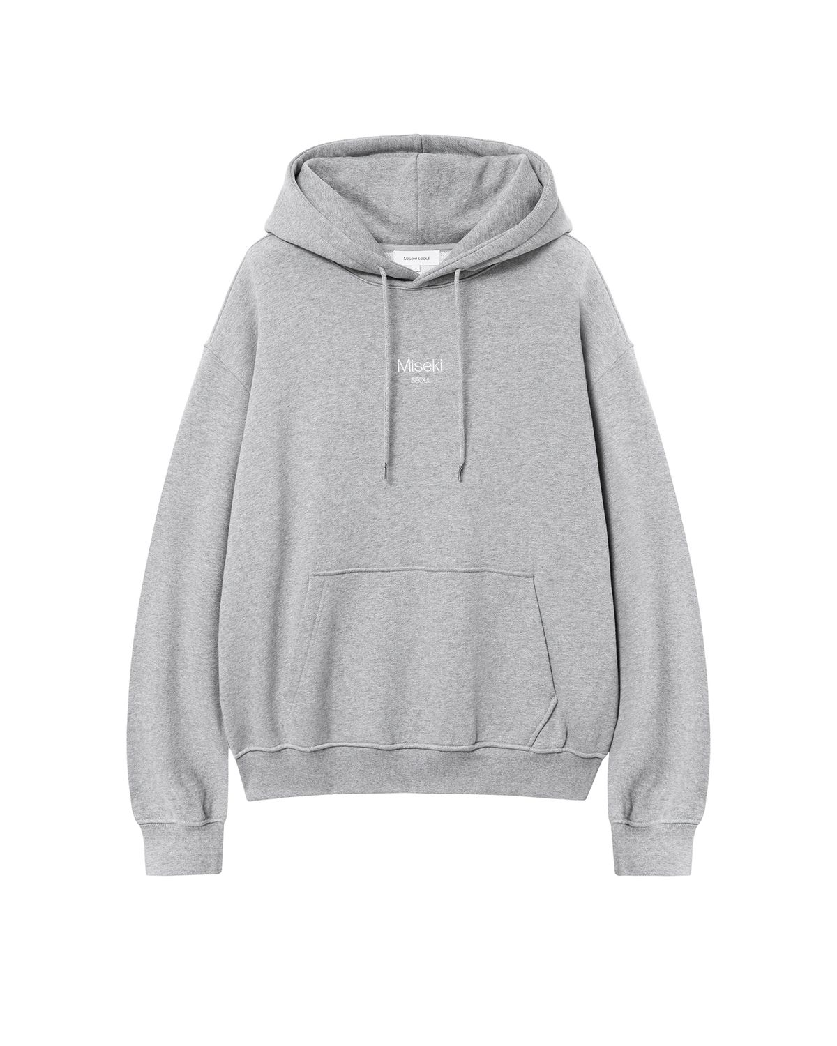 미세키서울 맨(MISEKISEOUL MEN) Misekiseoul logo hoodie MELANGE GREY