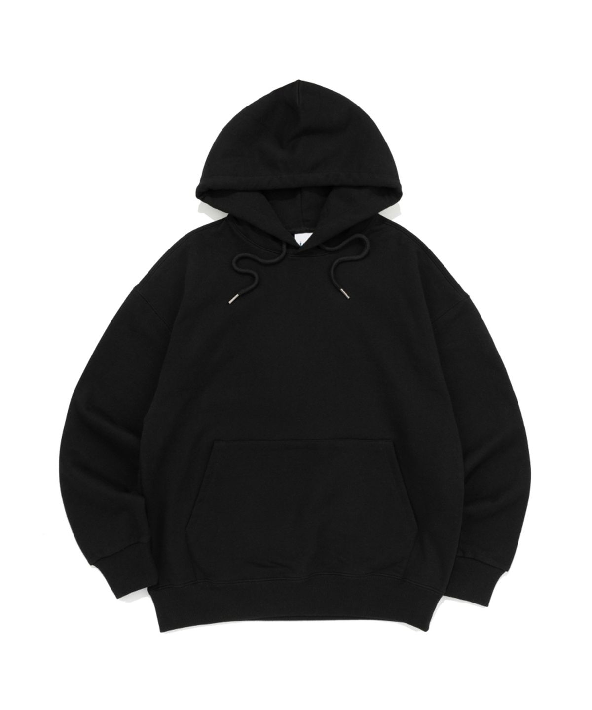 르커스텀(LE CUSTOM) 더 에센셜 무지 오버핏 후드티 (블랙)