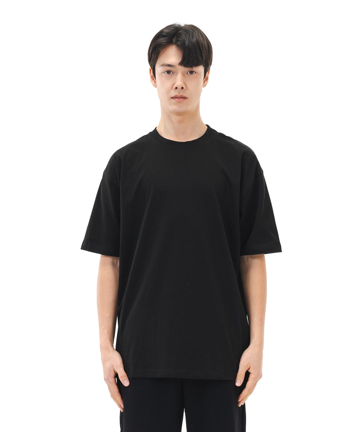 르커스텀(LE CUSTOM) 더 에센셜 18S 무지 반팔티 (블랙)