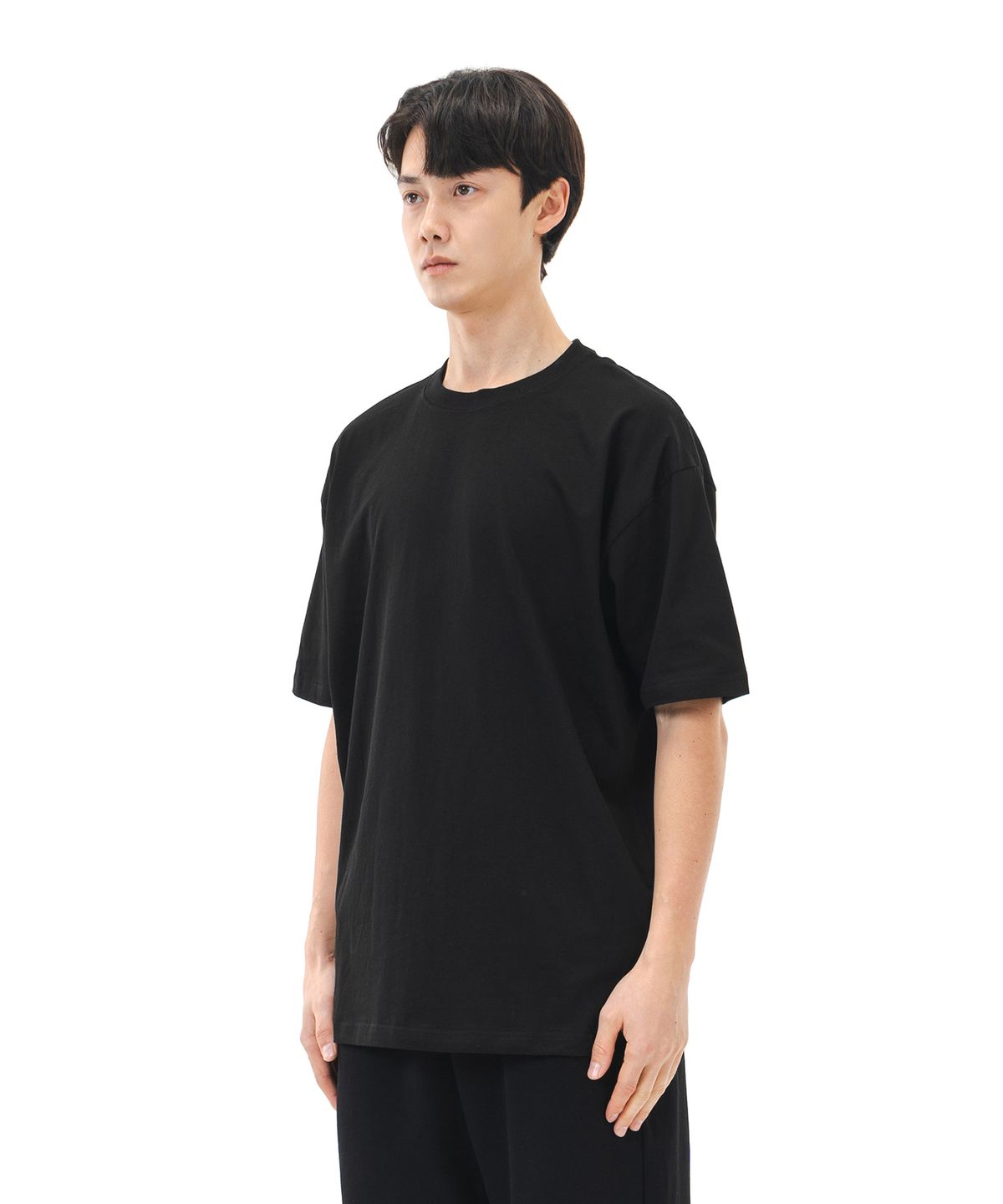 르커스텀(LE CUSTOM) 더 에센셜 18S 무지 반팔티 (블랙)