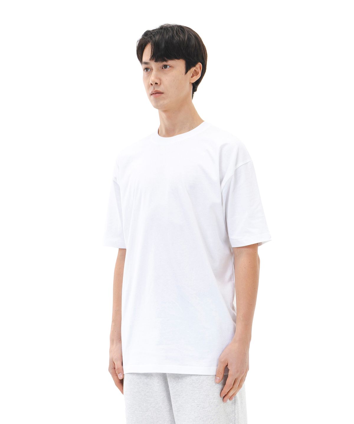 르커스텀(LE CUSTOM) 더 에센셜 18S 무지 반팔티 (화이트)