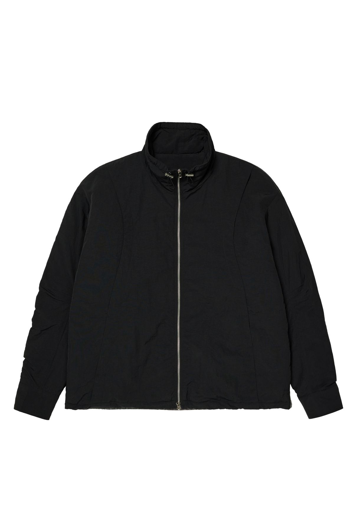 다이닛(DEINET) DEINET CHECK CONTRAST BOMBER JACKET IN BLACK