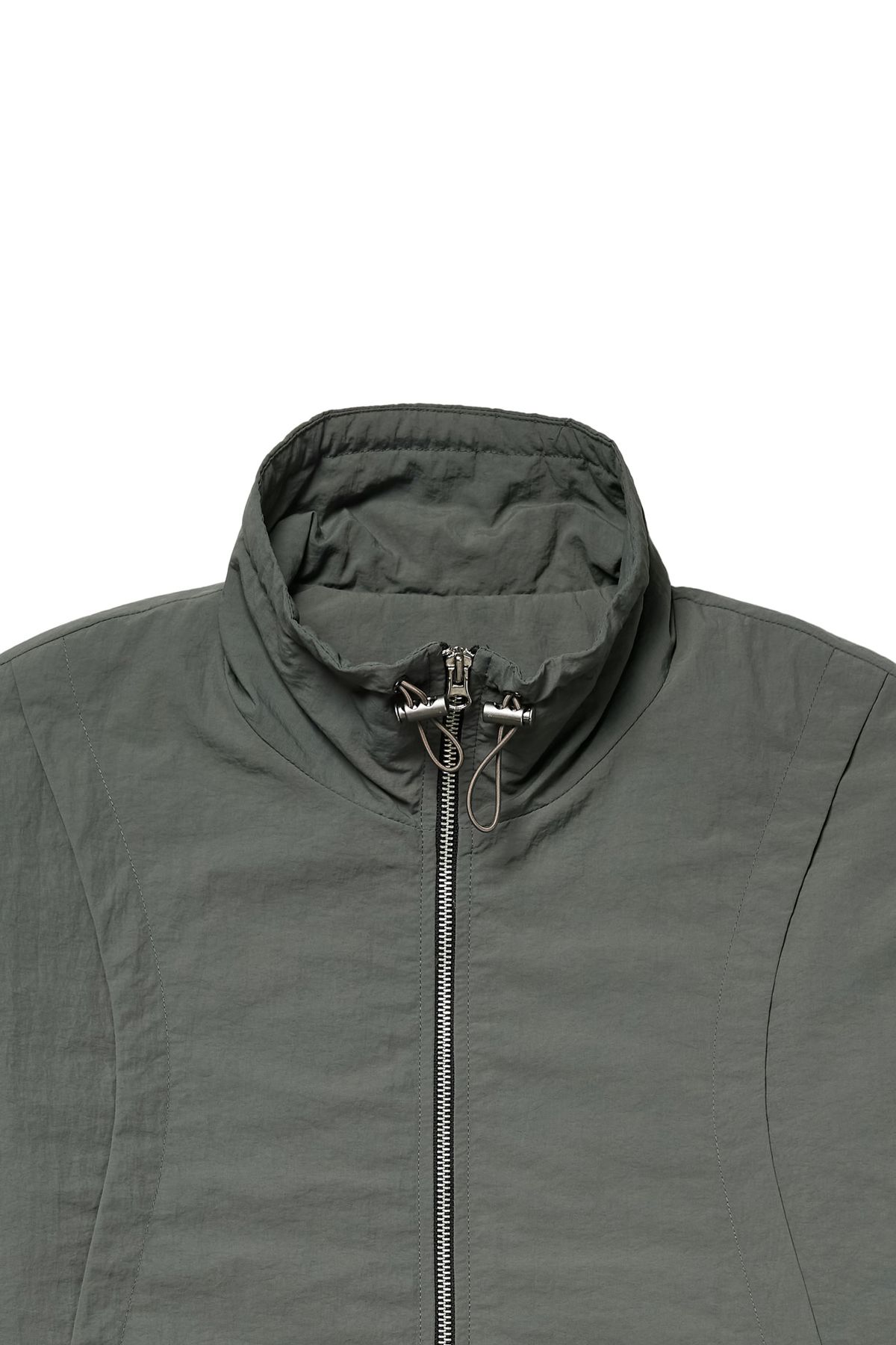 다이닛(DEINET) DEINET CHECK CONTRAST BOMBER JACKET IN CHARCOAL