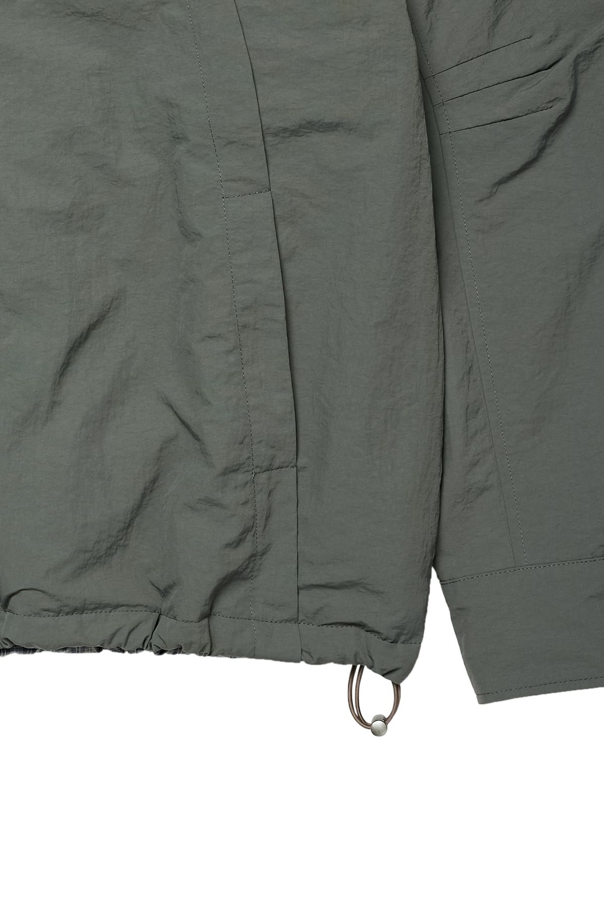 다이닛(DEINET) DEINET CHECK CONTRAST BOMBER JACKET IN CHARCOAL