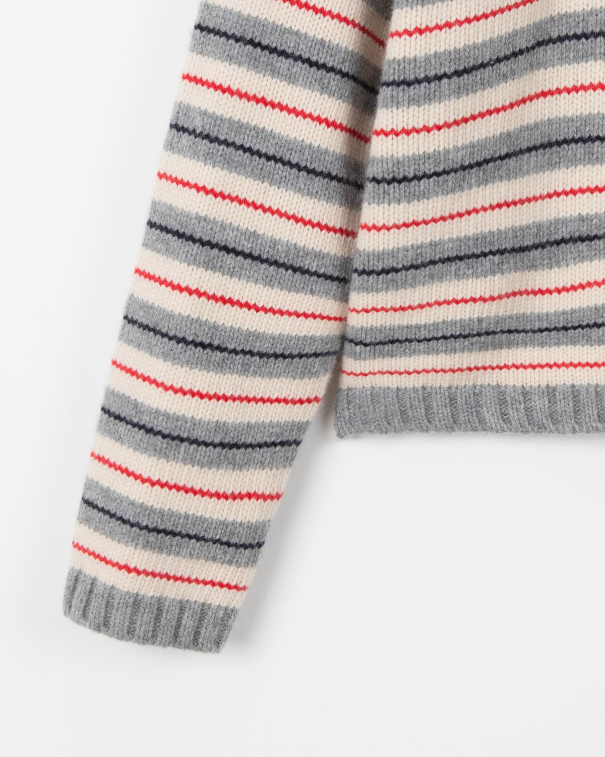 디앤드퀘스천(THEENDQUESTION) Lambswool stripe knit top / IVORY