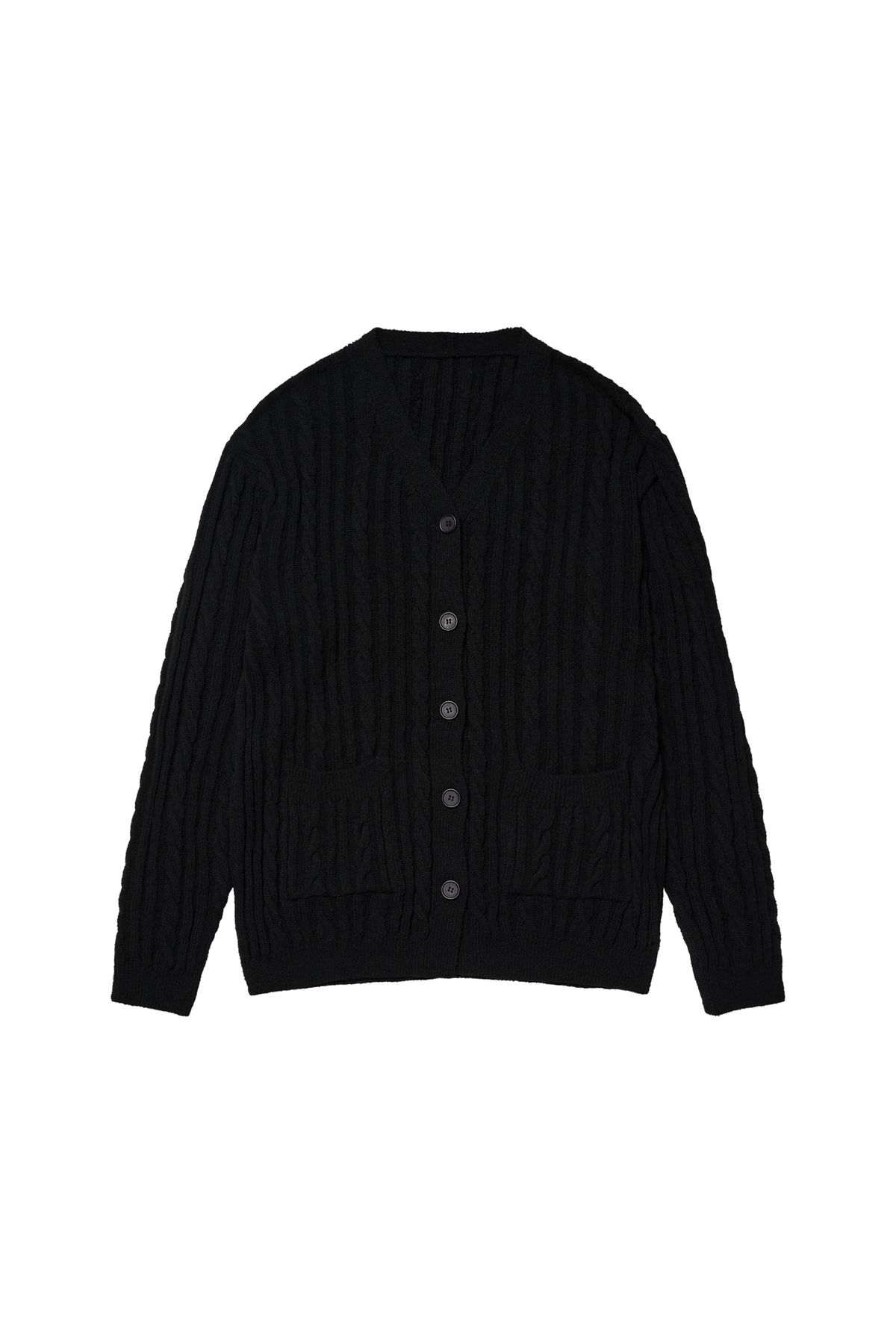 다이닛(DEINET) DEINET CABLE CARDIGAN IN BLACK
