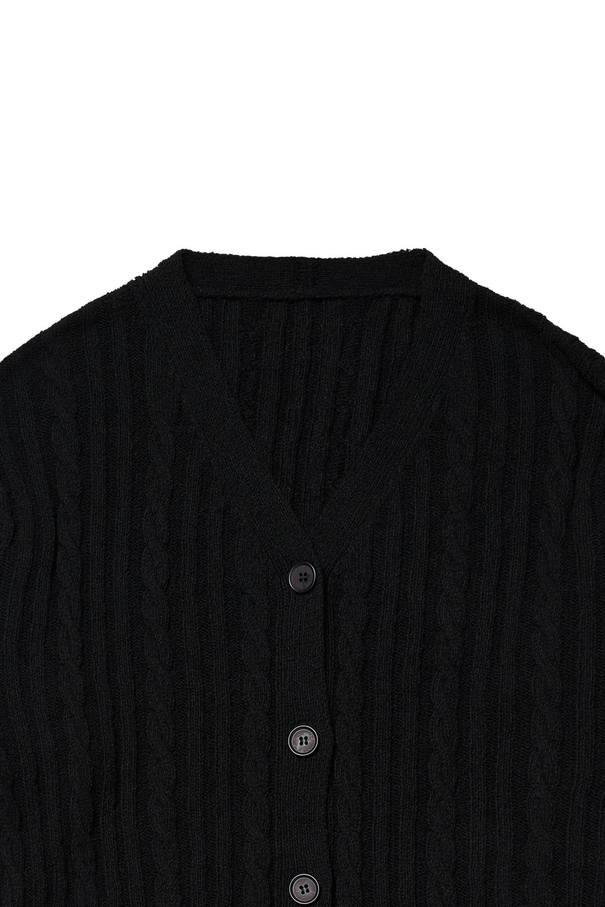 다이닛(DEINET) DEINET CABLE CARDIGAN IN BLACK