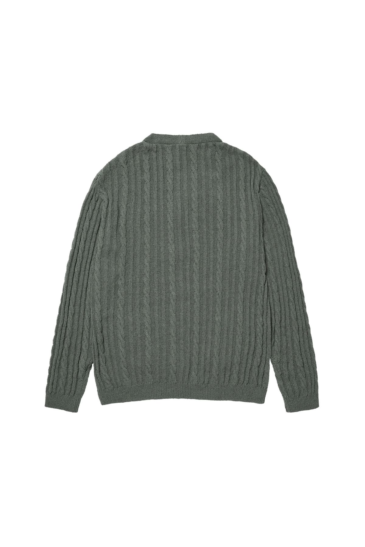 다이닛(DEINET) DEINET CABLE CARDIGAN IN CHARCOAL
