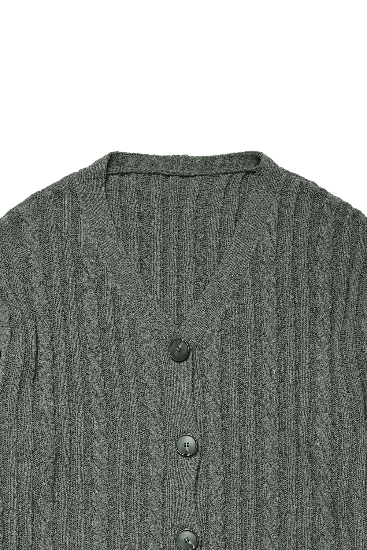 다이닛(DEINET) DEINET CABLE CARDIGAN IN CHARCOAL