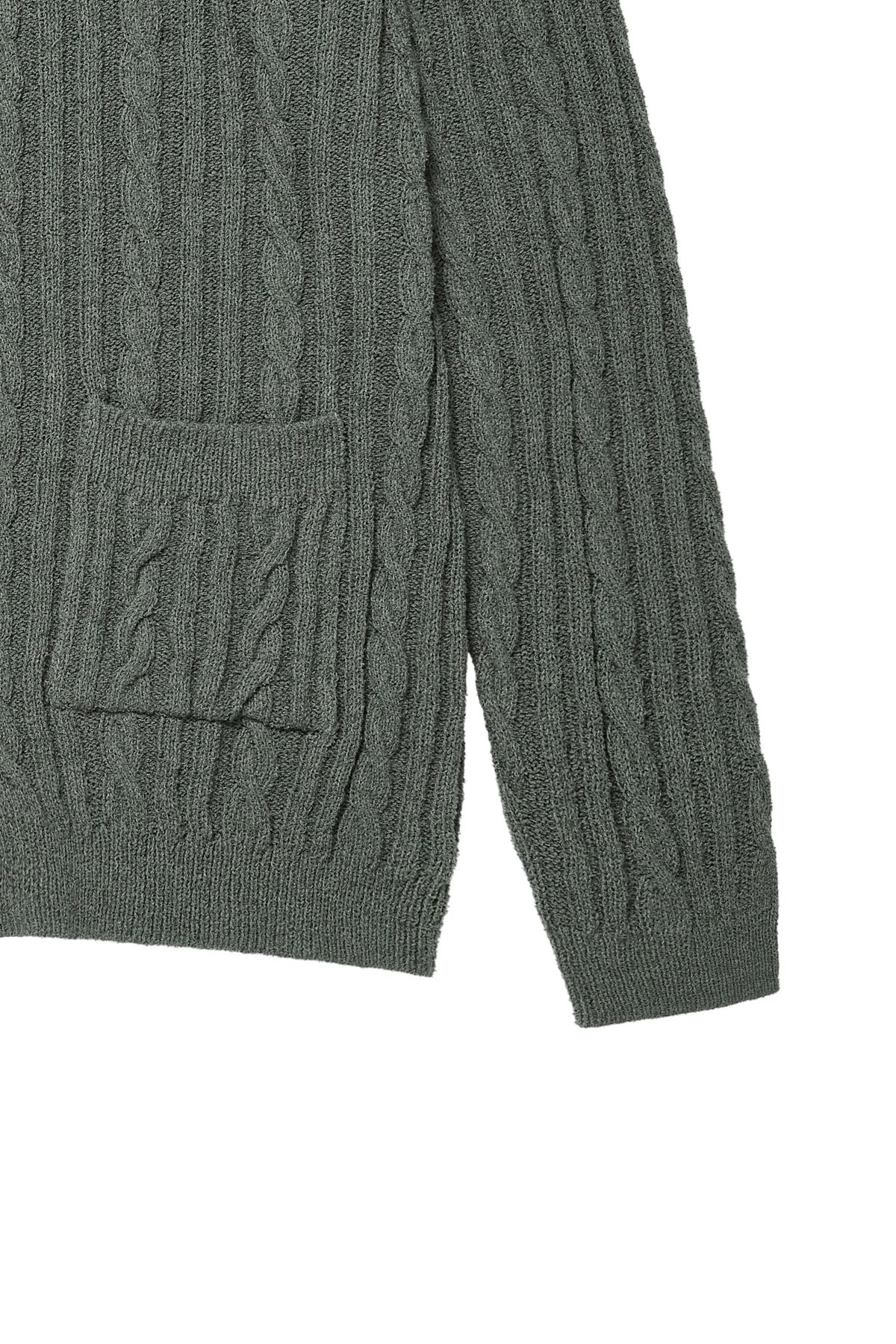 다이닛(DEINET) DEINET CABLE CARDIGAN IN CHARCOAL