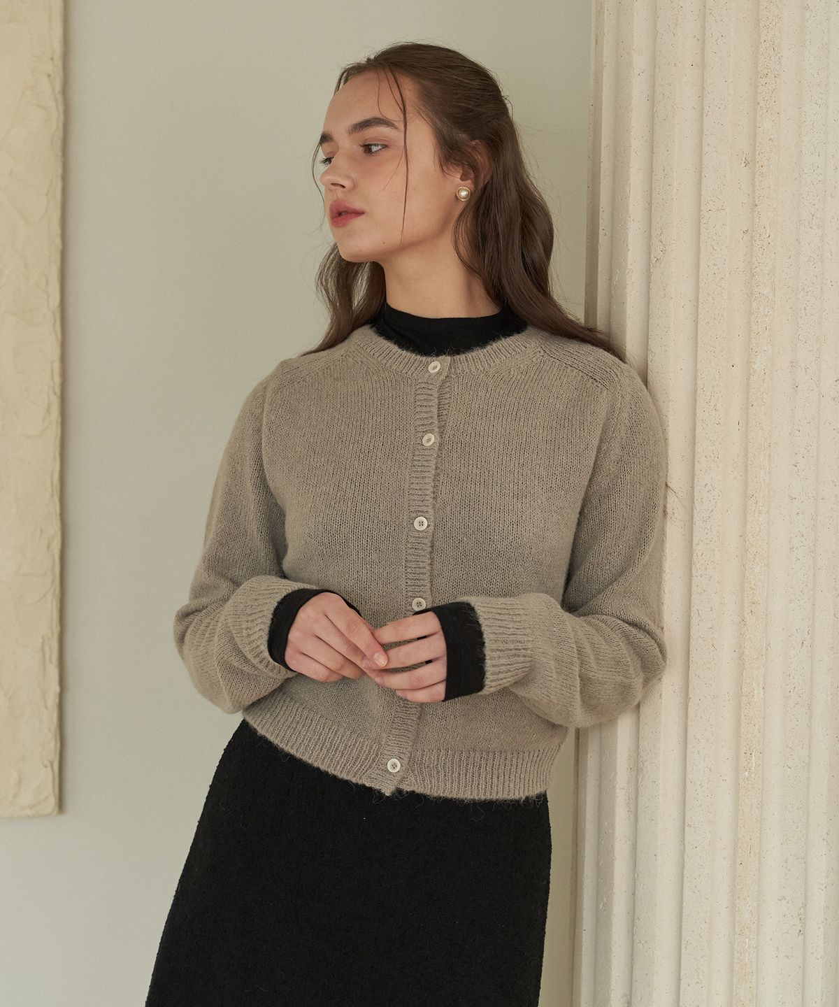 플로브(FLOVE) COCO ALPACA CARDIGAN GR