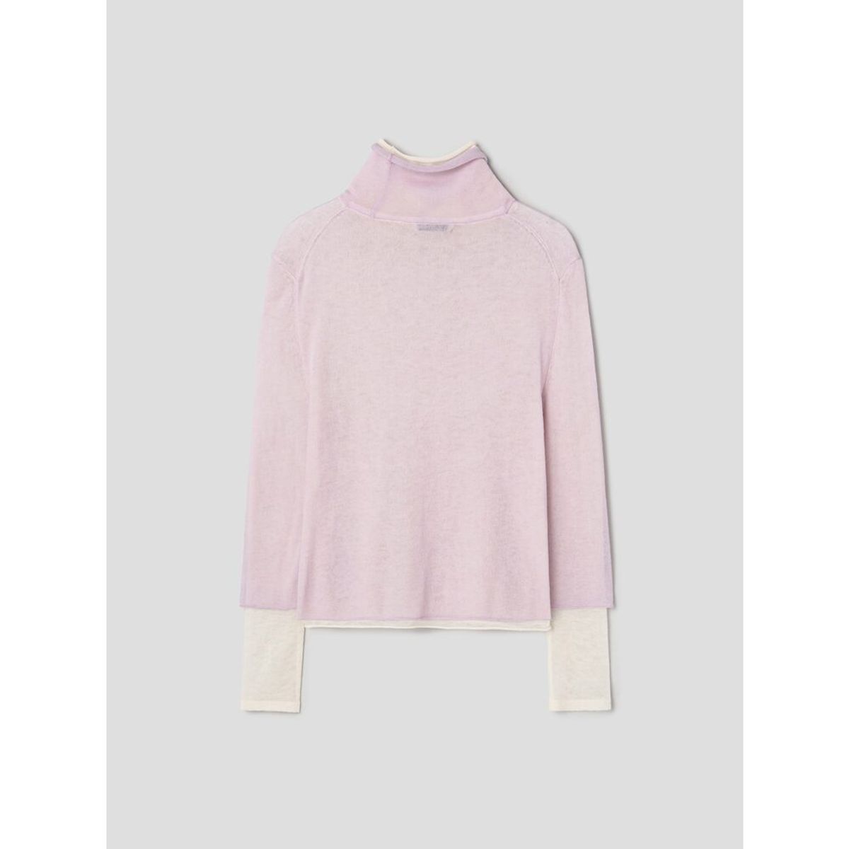 앙개(ANGGAE) Layered Two Tone Turtleneck  Pink