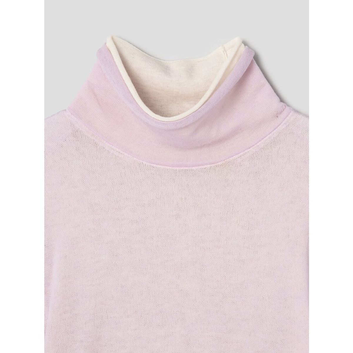 앙개(ANGGAE) Layered Two Tone Turtleneck  Pink