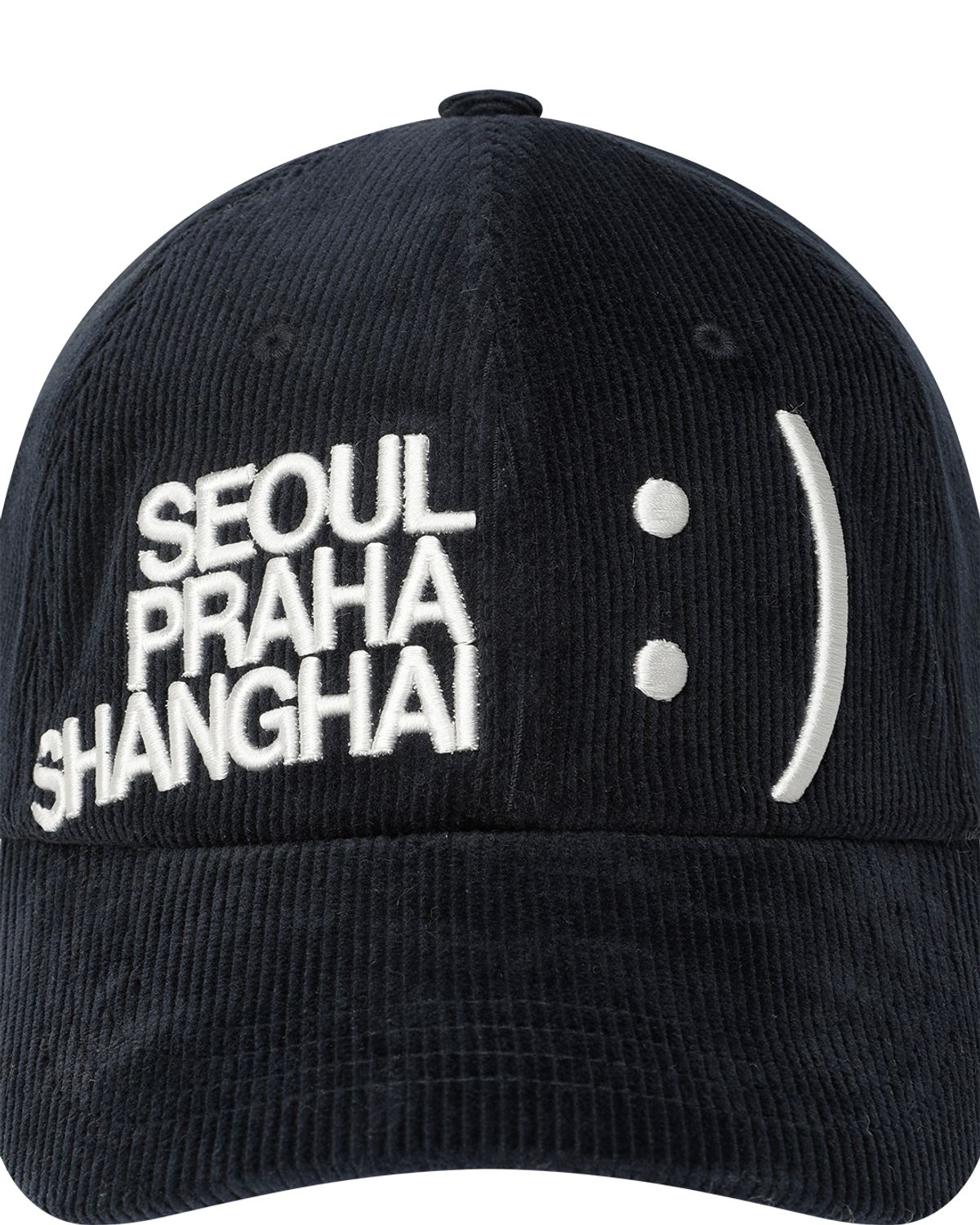 더뮤지엄비지터(THEMUSEUMVISITOR) TMV X DEINET SMILE LOGO BALLCAP (NAVY)
