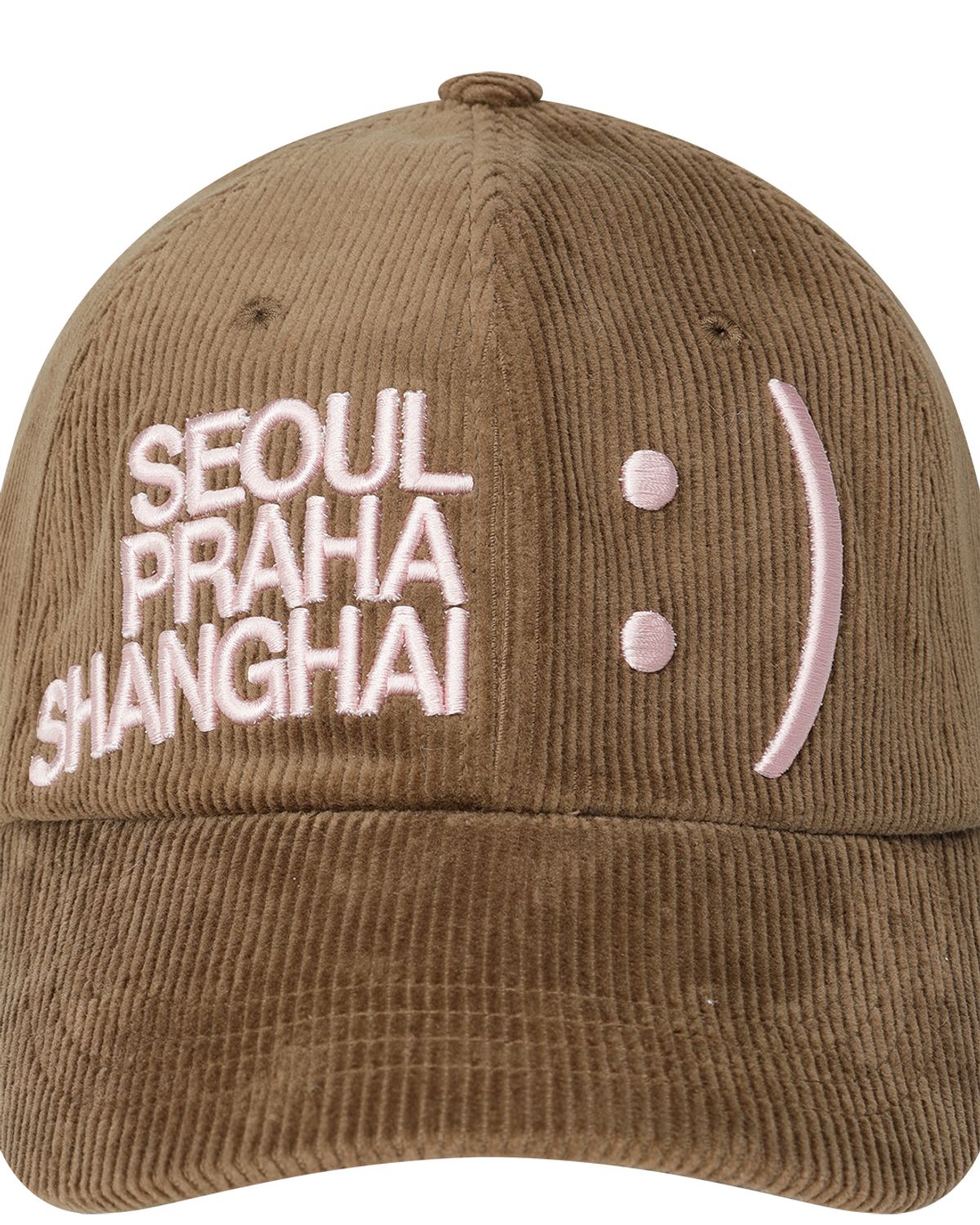 더뮤지엄비지터(THEMUSEUMVISITOR) TMV X DEINET SMILE LOGO BALLCAP (BROWN)
