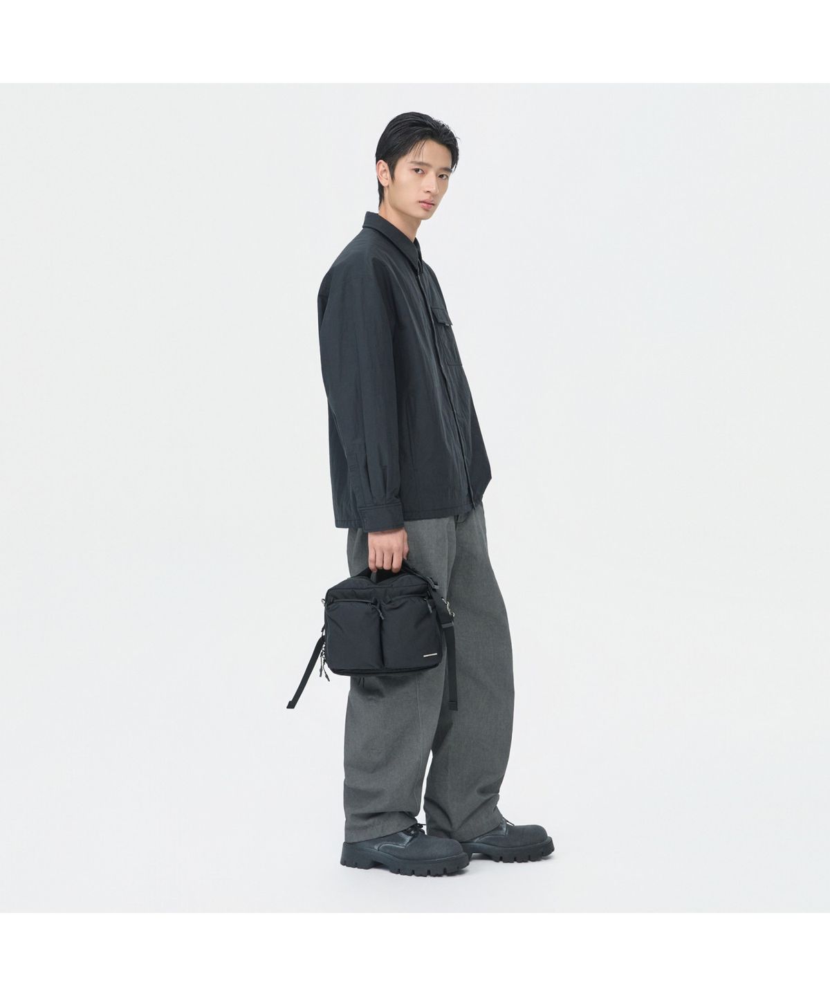 커스텀멜로우(CUSTOMELLOW) Black Padded Outer Shirt CWSAW25304BKX