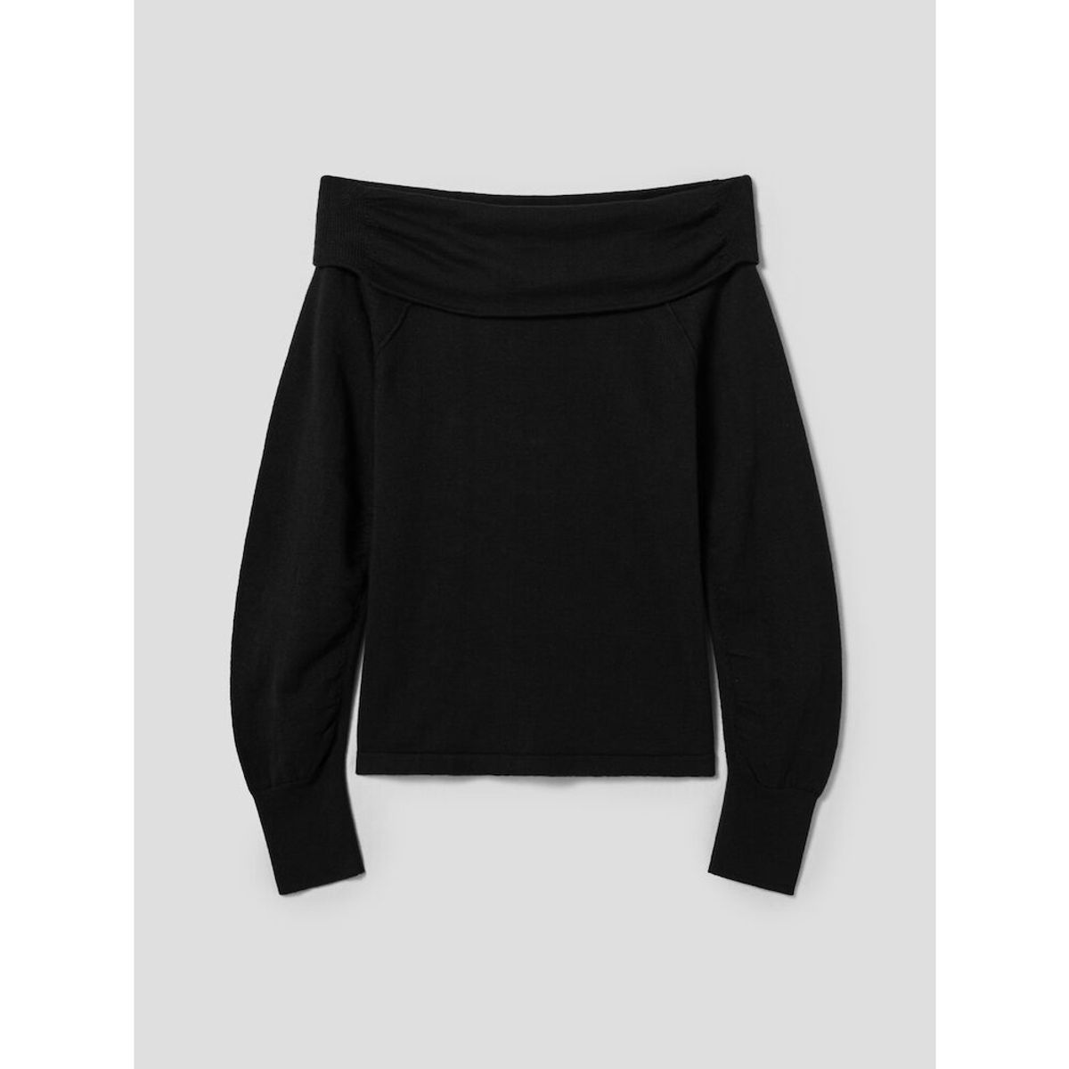 앙개(ANGGAE) Off Shoulder Pullover  Black
