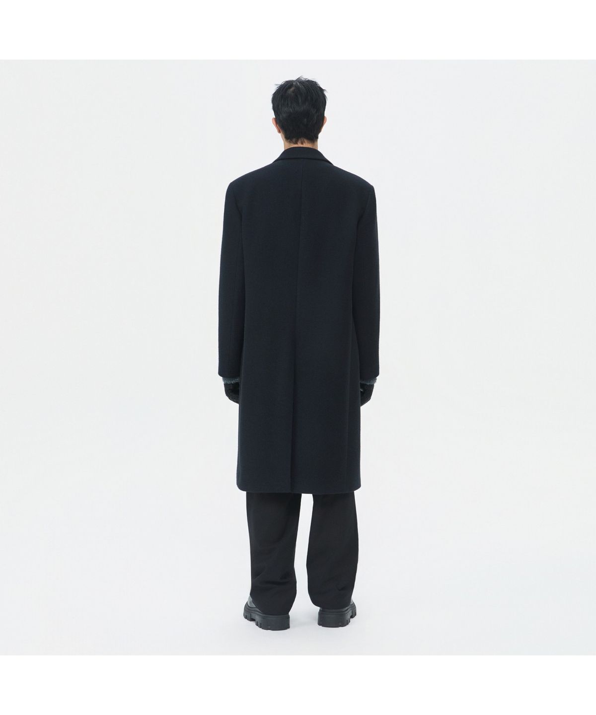 커스텀멜로우(CUSTOMELLOW) Navy Half Double Breasted Coat CWCAW25711NYD
