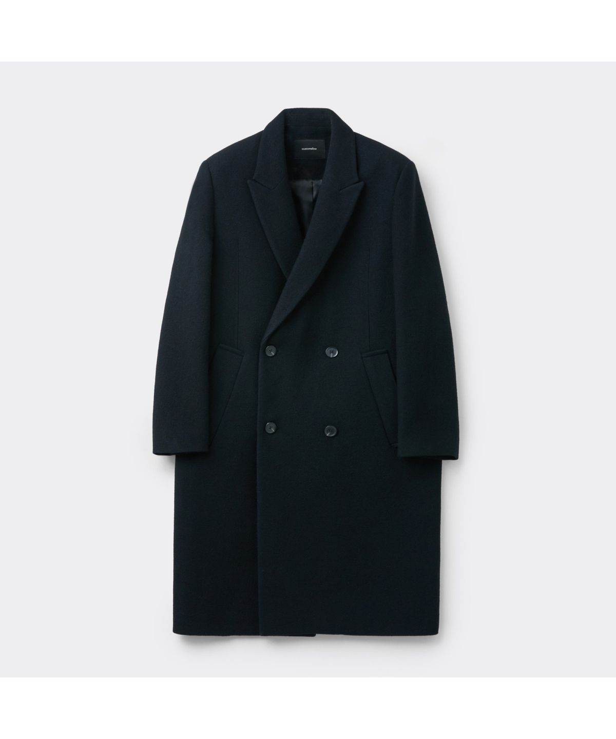 커스텀멜로우(CUSTOMELLOW) Navy Half Double Breasted Coat CWCAW25711NYD