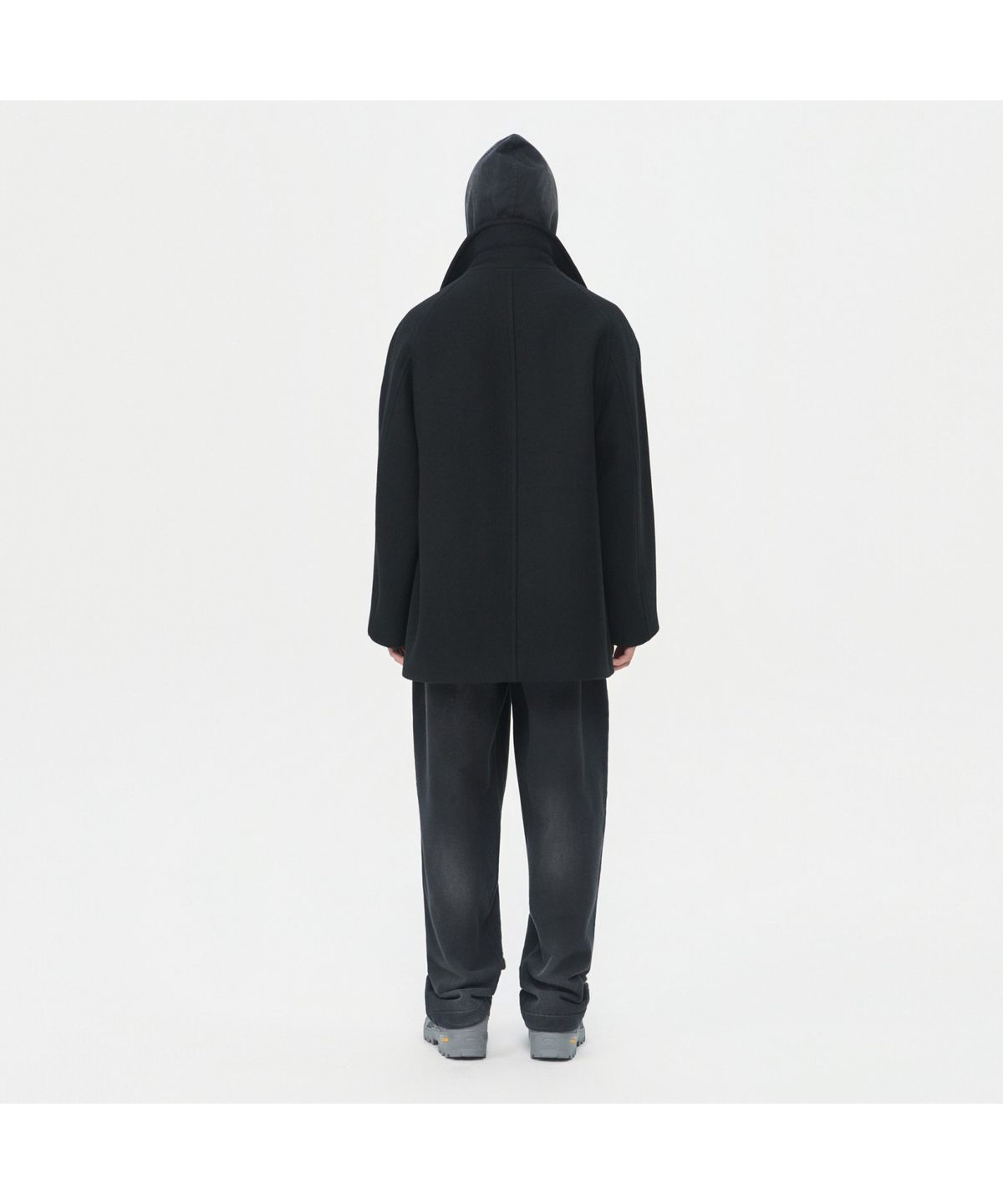 커스텀멜로우(CUSTOMELLOW) Black Wool Car Coat CWCAW25812BKX