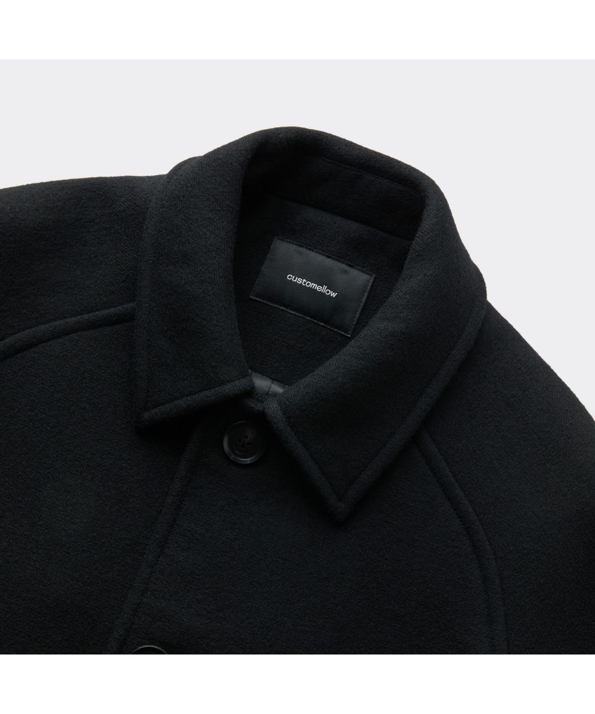 커스텀멜로우(CUSTOMELLOW) Black Wool Car Coat CWCAW25812BKX