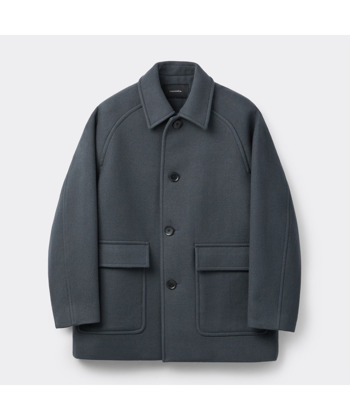 커스텀멜로우(CUSTOMELLOW) Grey Wool Car Coat CWCAW25812GYX