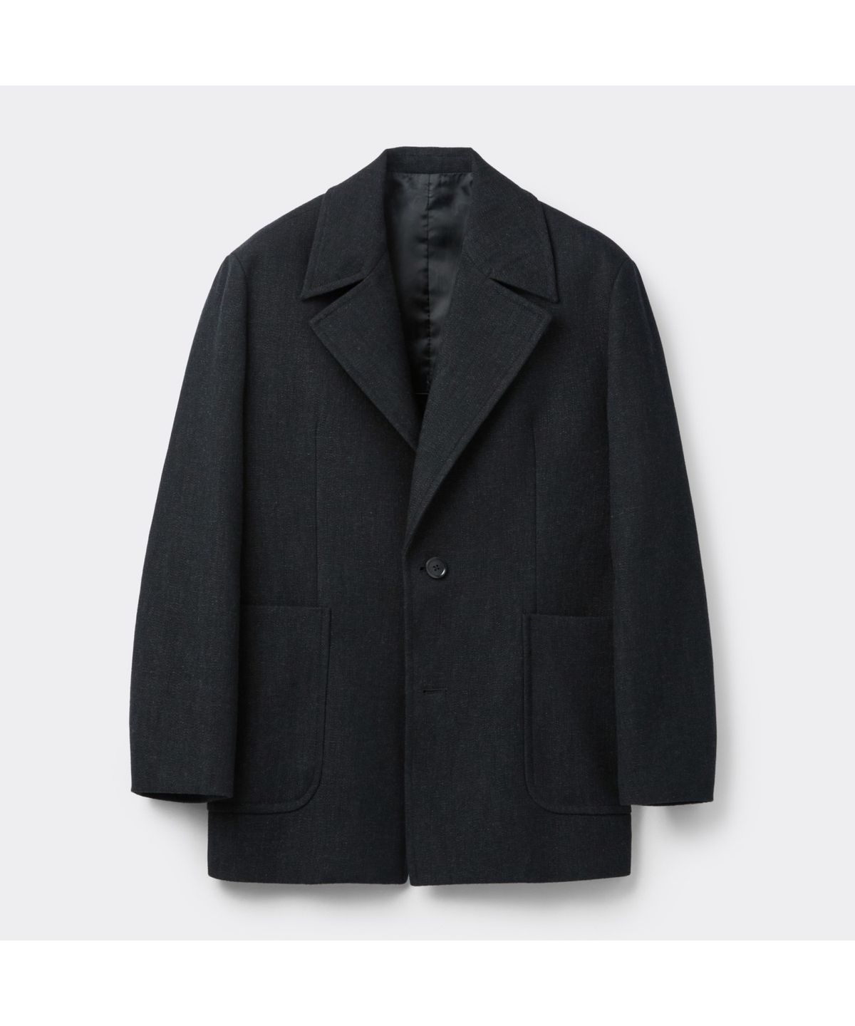 커스텀멜로우(CUSTOMELLOW) Black Cropped Single Short Coat CWCAA25513BKX