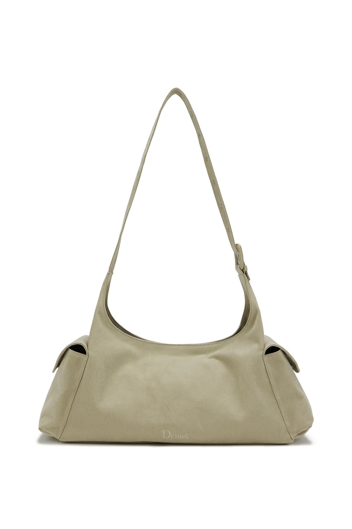 다이닛(DEINET) DEINET PEACH COTTON BUCKLE BAG IN BEIGE