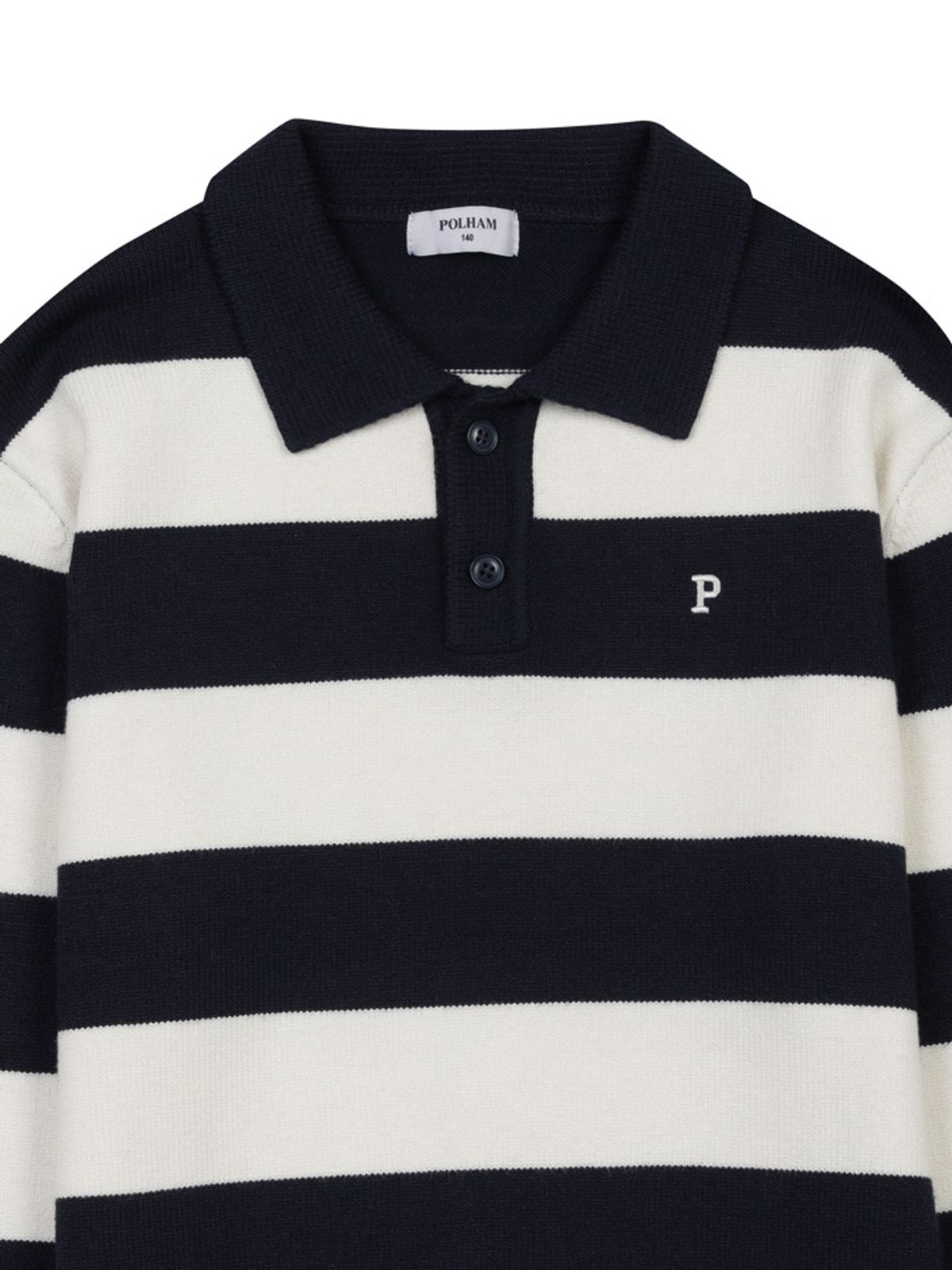 폴햄키즈(POLHAM KIDS) 공용) 스트라이프 카라 니트_PKF4ER3030