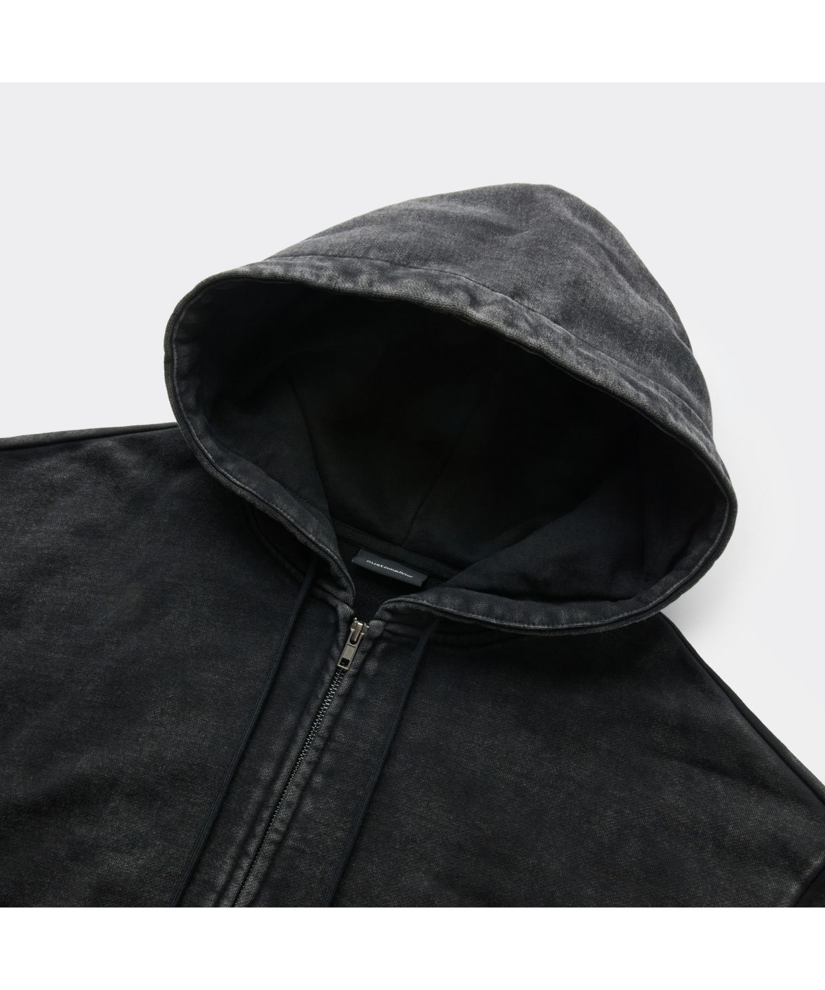 커스텀멜로우(CUSTOMELLOW) Black Dyed Zip Hoodie CWTAW25723BKX