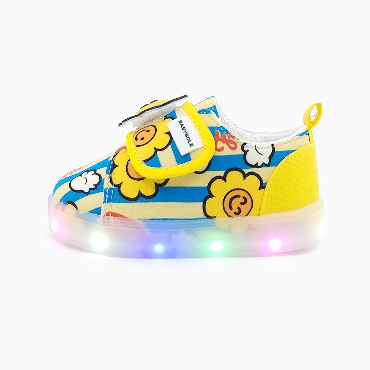 베이비솔(BABYSOLE) 팝콘데이지 LED 운동화