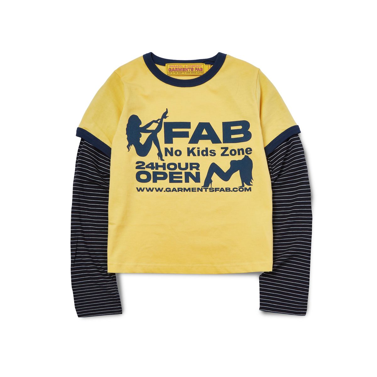 가먼츠팹(GARMENTS FAB) Adult Ringer Stripe Longsleeves (YELLOW)