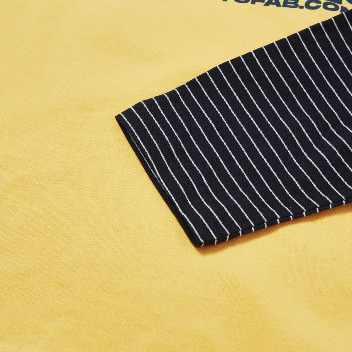 가먼츠팹(GARMENTS FAB) Adult Ringer Stripe Longsleeves (YELLOW)