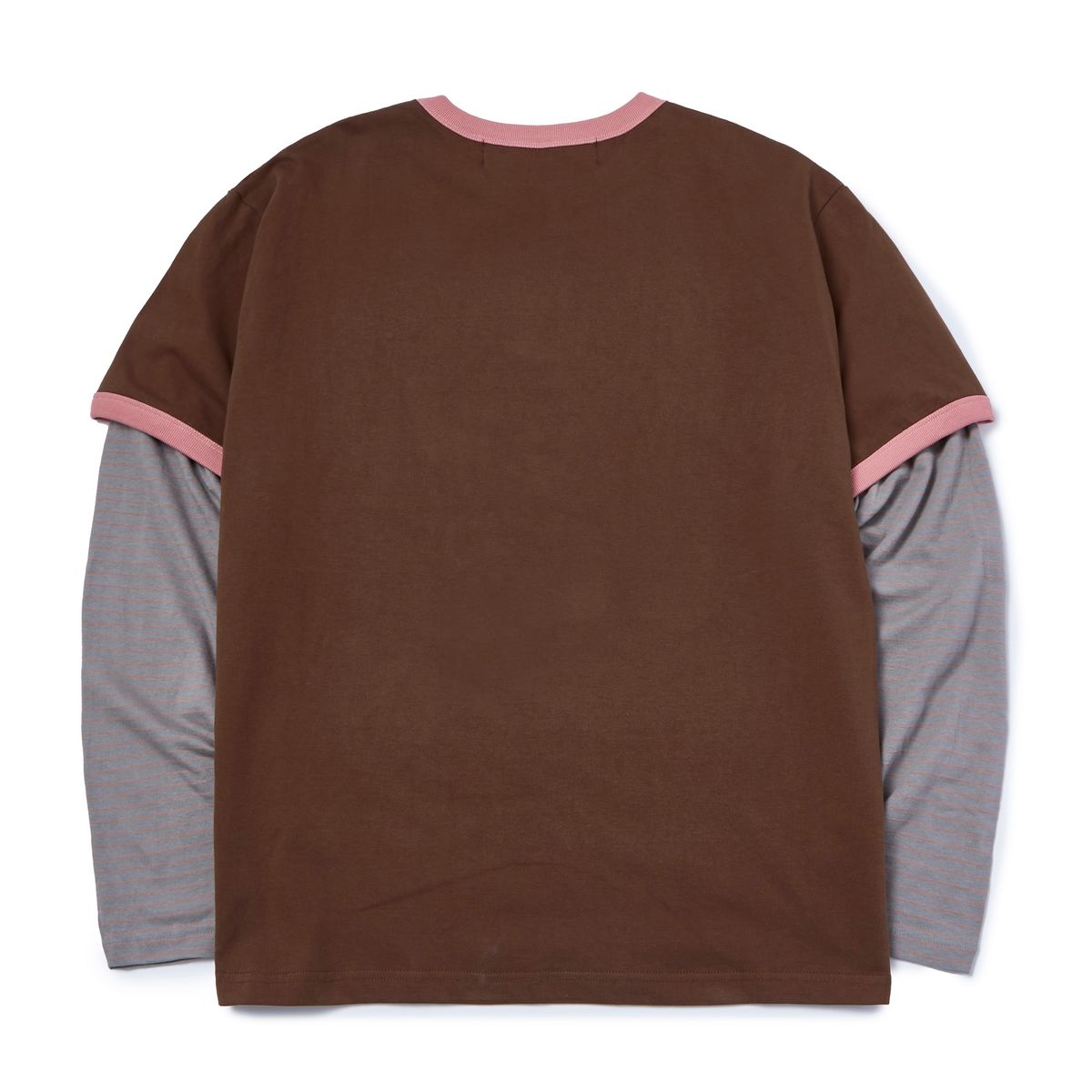 가먼츠팹(GARMENTS FAB) Adult Ringer Stripe Longsleeves (BROWN)