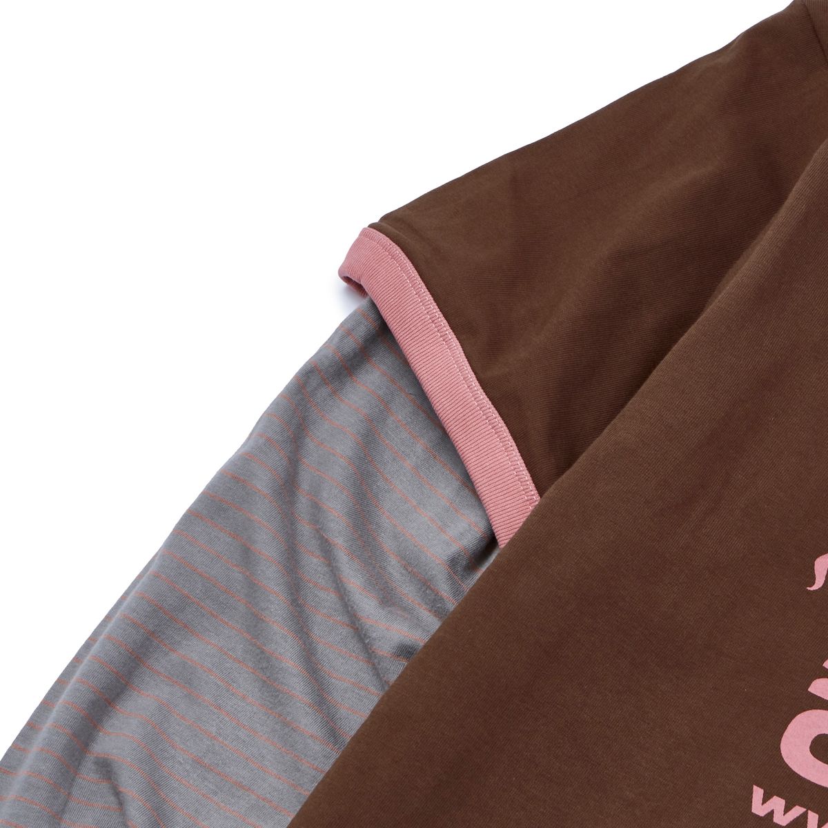 가먼츠팹(GARMENTS FAB) Adult Ringer Stripe Longsleeves (BROWN)