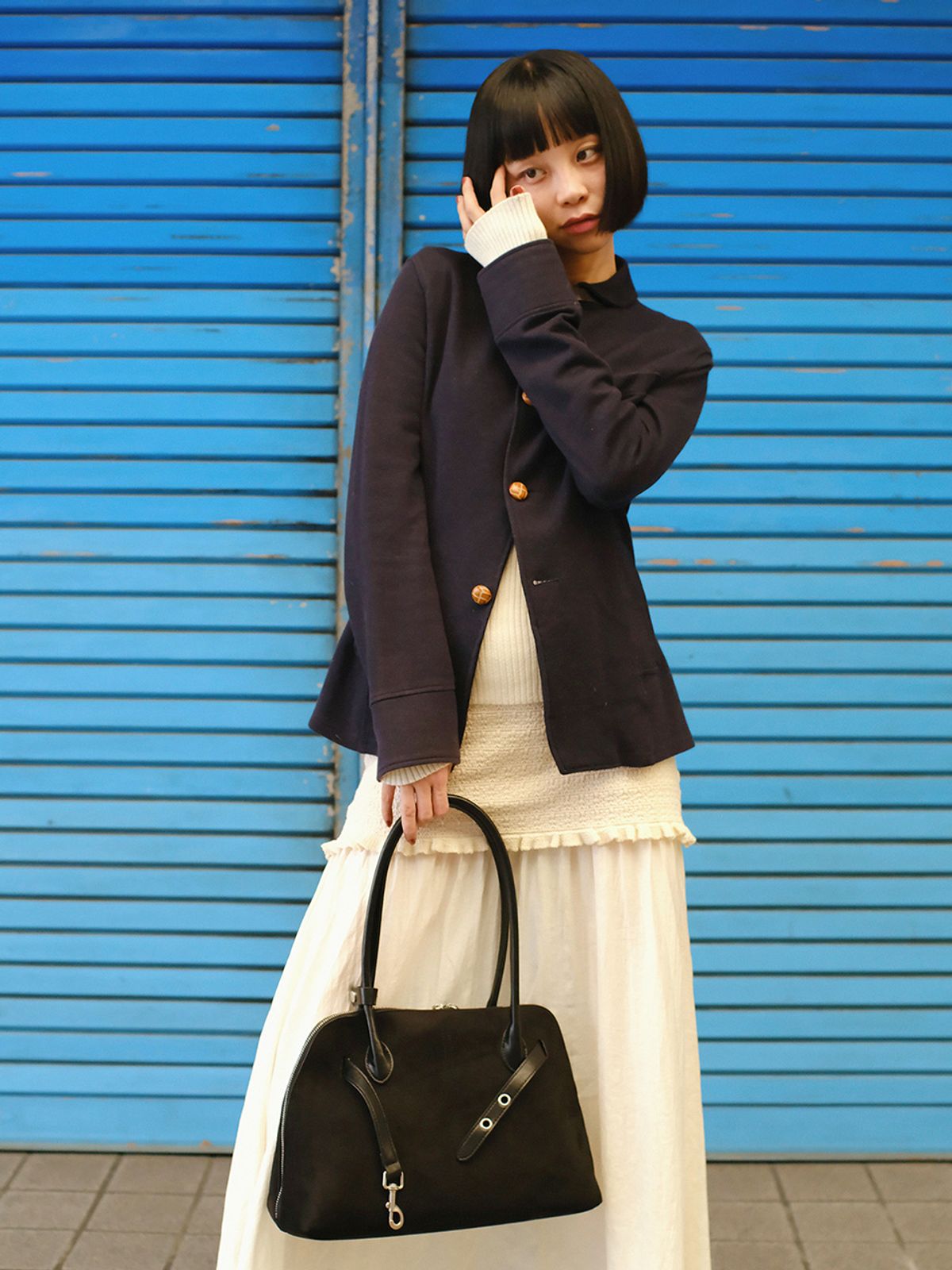 데누(DENU) [아울렛]NOA BAG[SUEDE BLACK]