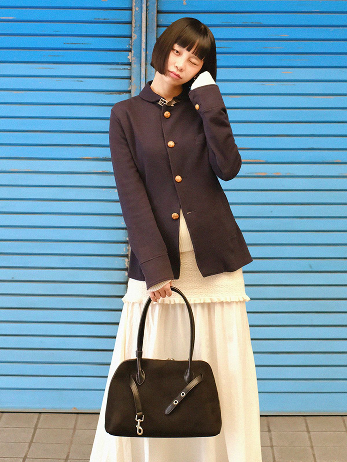 데누(DENU) [아울렛]NOA BAG[SUEDE BLACK]