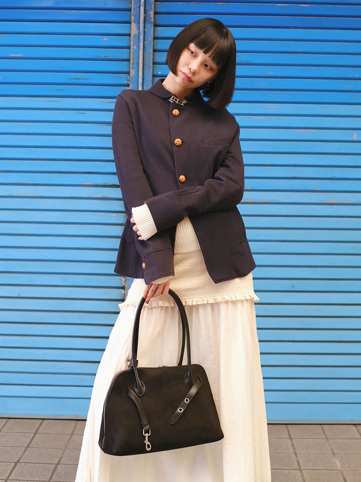 데누(DENU) [아울렛]NOA BAG[SUEDE BLACK]