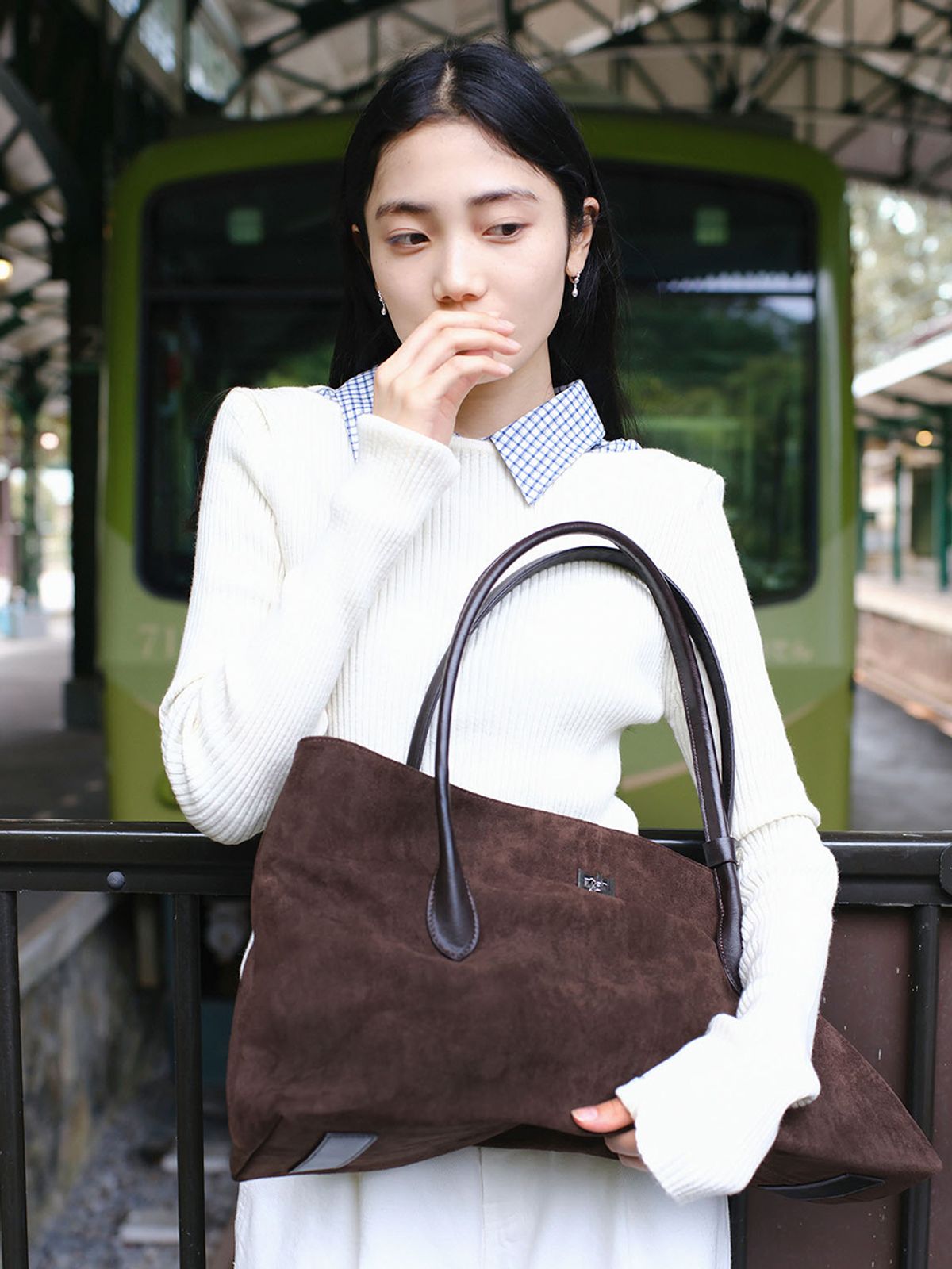 데누(DENU) VENTO Bag [Suede Brown]