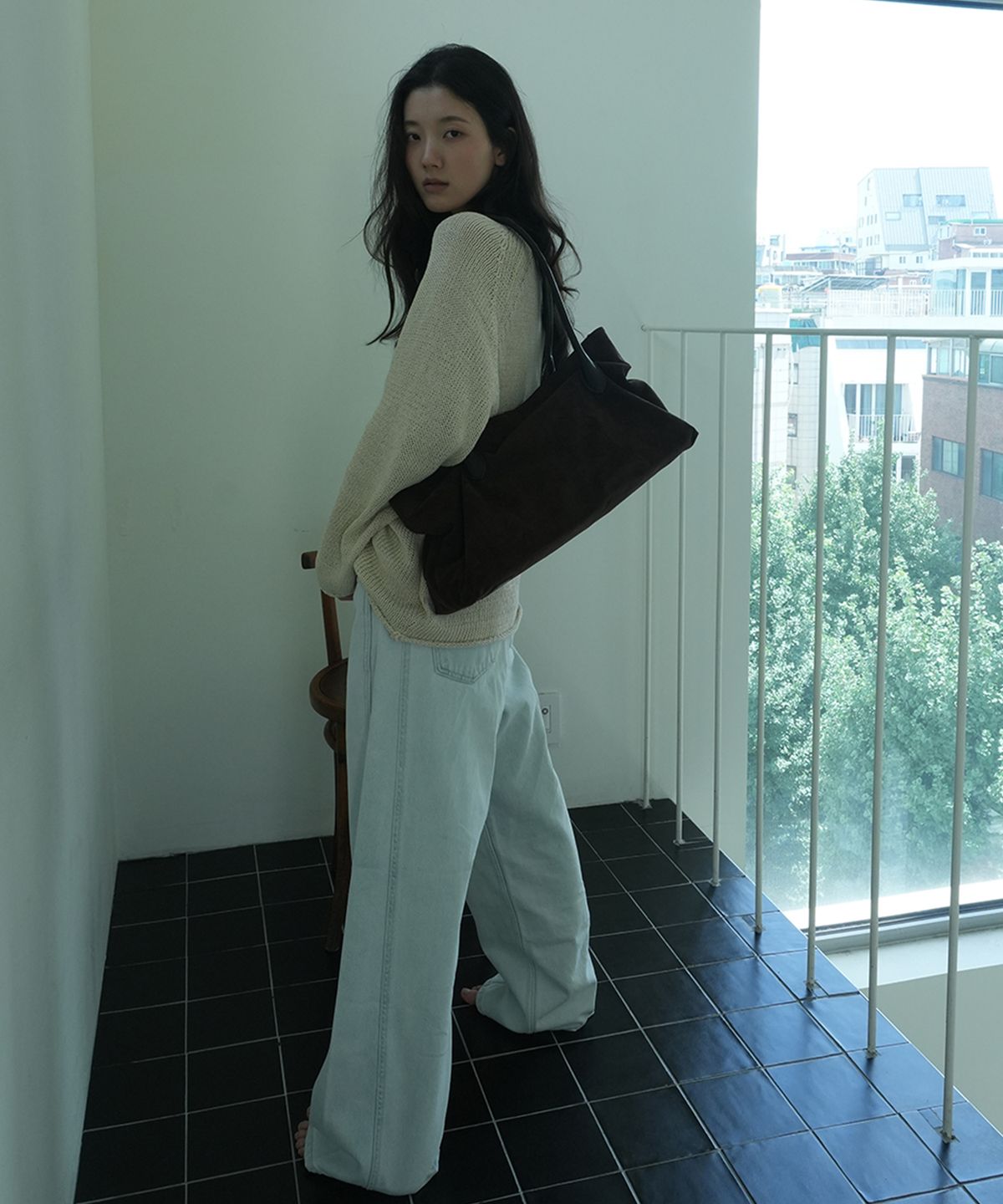 데누(DENU) VENTO Bag [Suede Brown]
