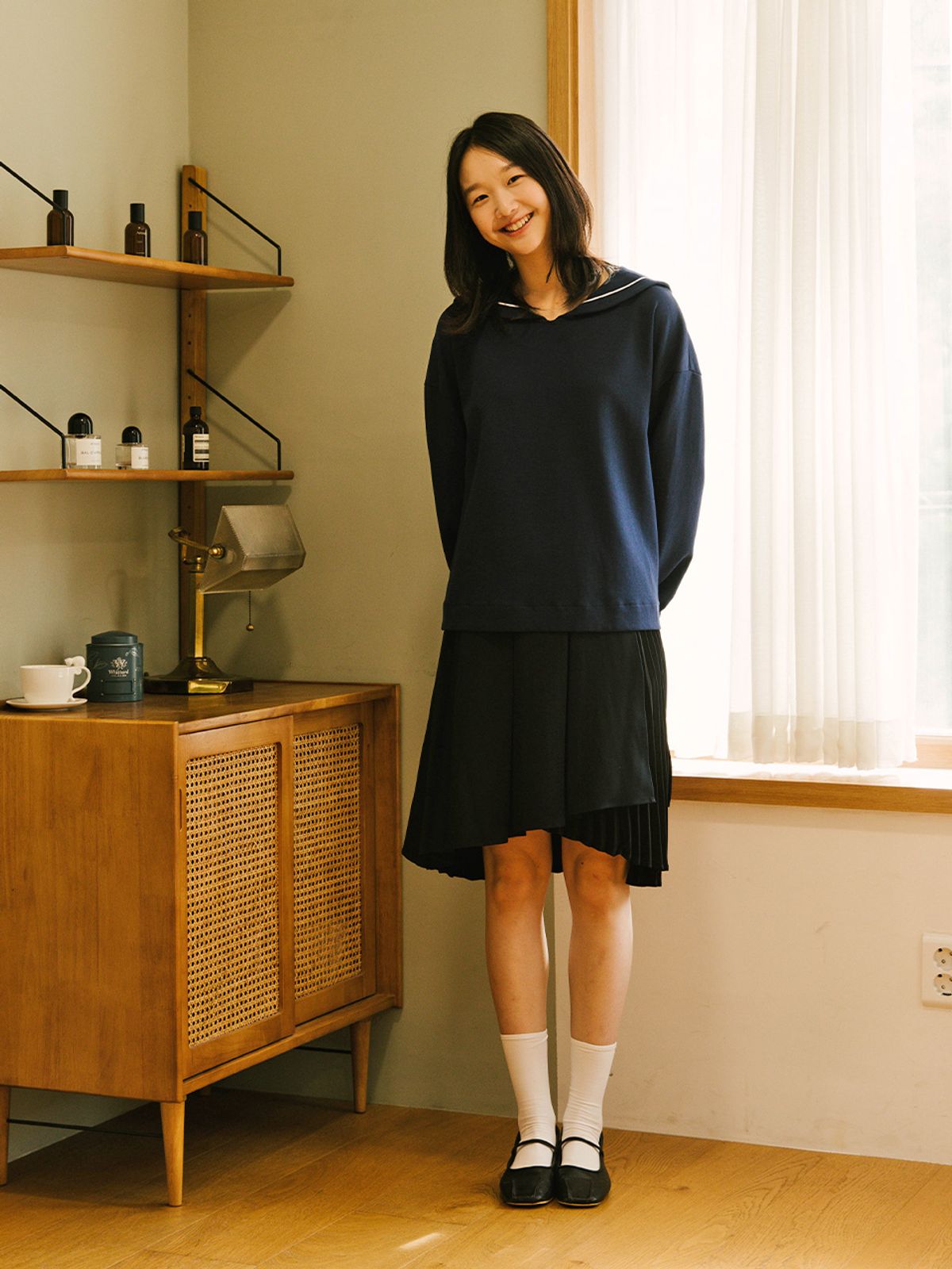 빈센트네이비(VINCENT NAVY) 별빛 세일러 풀오버_네이비