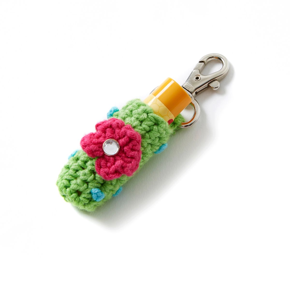 가먼츠팹(GARMENTS FAB) Flower Crochet Lip-Balm Keyring (GREEN)