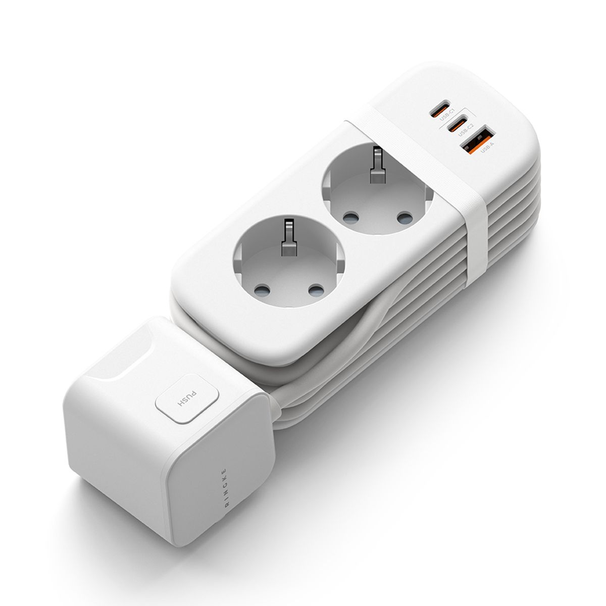 링케(RINGKE) 여행용 멀티탭 어댑터 해외 고속 충전 USB 멀티 포트 PD PPS 30W 1.8m 파우치