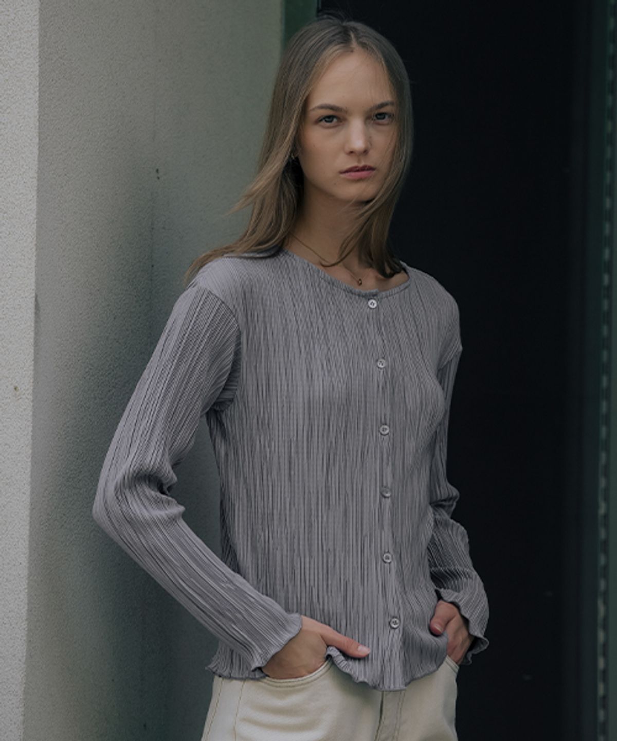 틸아이다이(TILL I DIE) Soft touch pleats blouse [TIWT01BL02]_2color