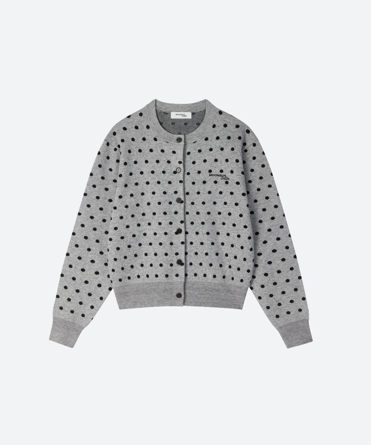 문선(MOONSUN) M.C Dot Dot Knit Cardigan / Gray