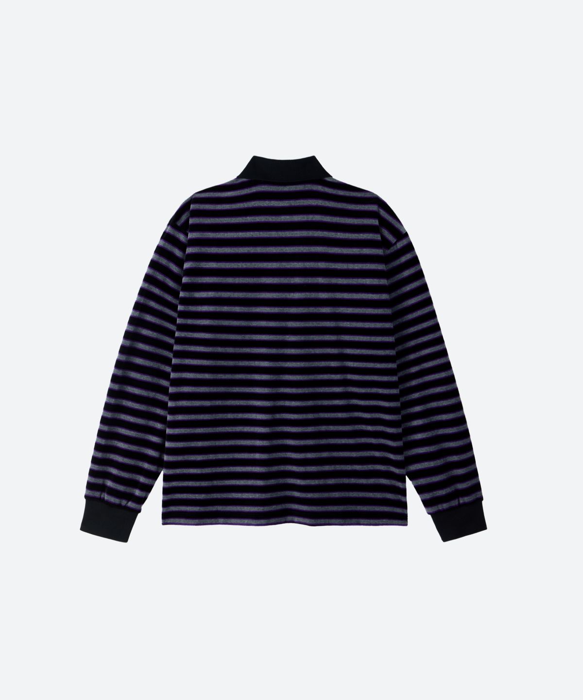 문선 아카이브(MOONSUN ARCHIVE) MJ M.C UNISEX, Velvet Stripe PK Shirt / Black
